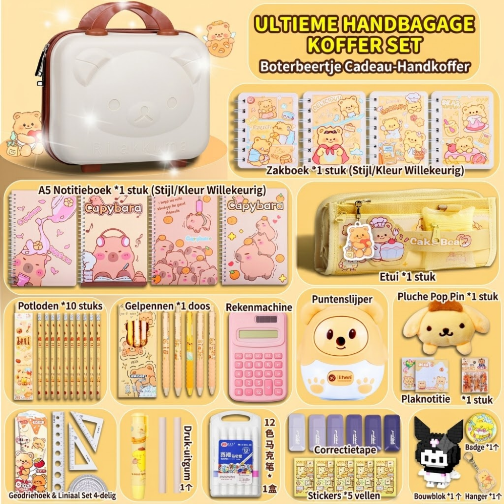 Coffret étude ours deluxe 2 avec valise à roulettes
