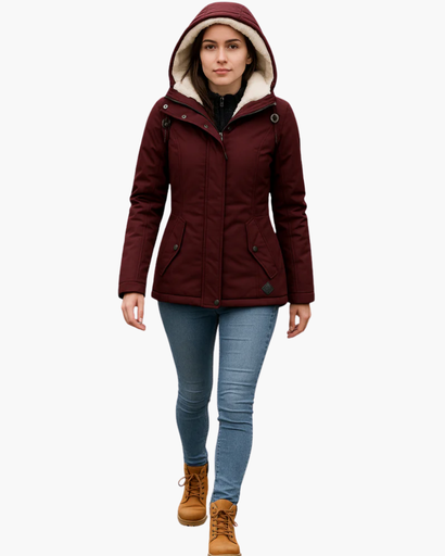 Veste Hiver Femme Capuche Doublée Polaire – Chaleur & Confort