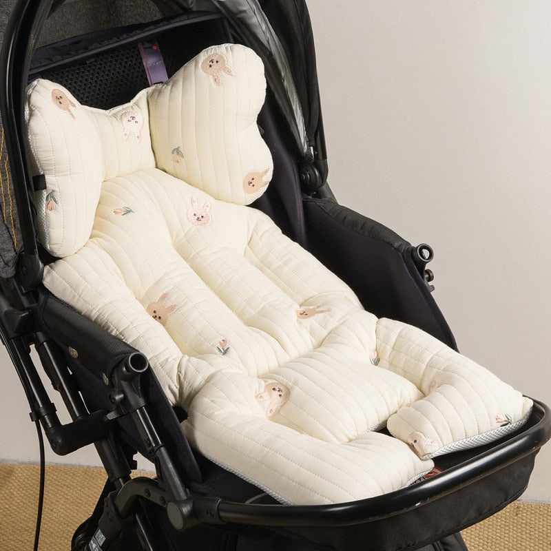 Coussin de poussette, imprimé Lapin, insert confort doux