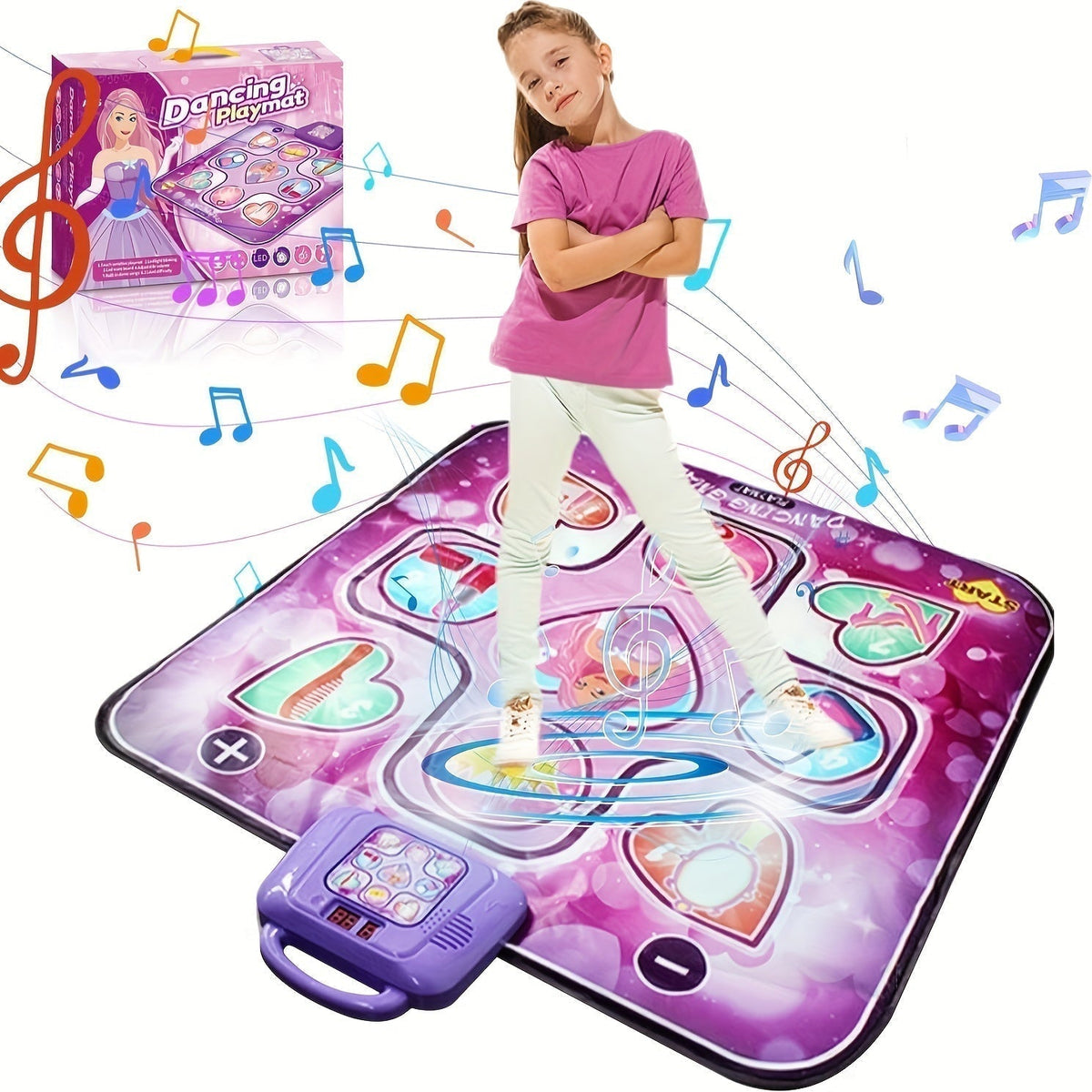 Tapis de danse musical enroulé pour le rangement
