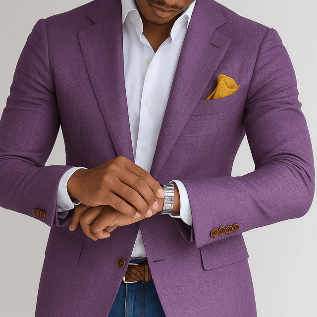 Blazer homme cintré formel coloris violet