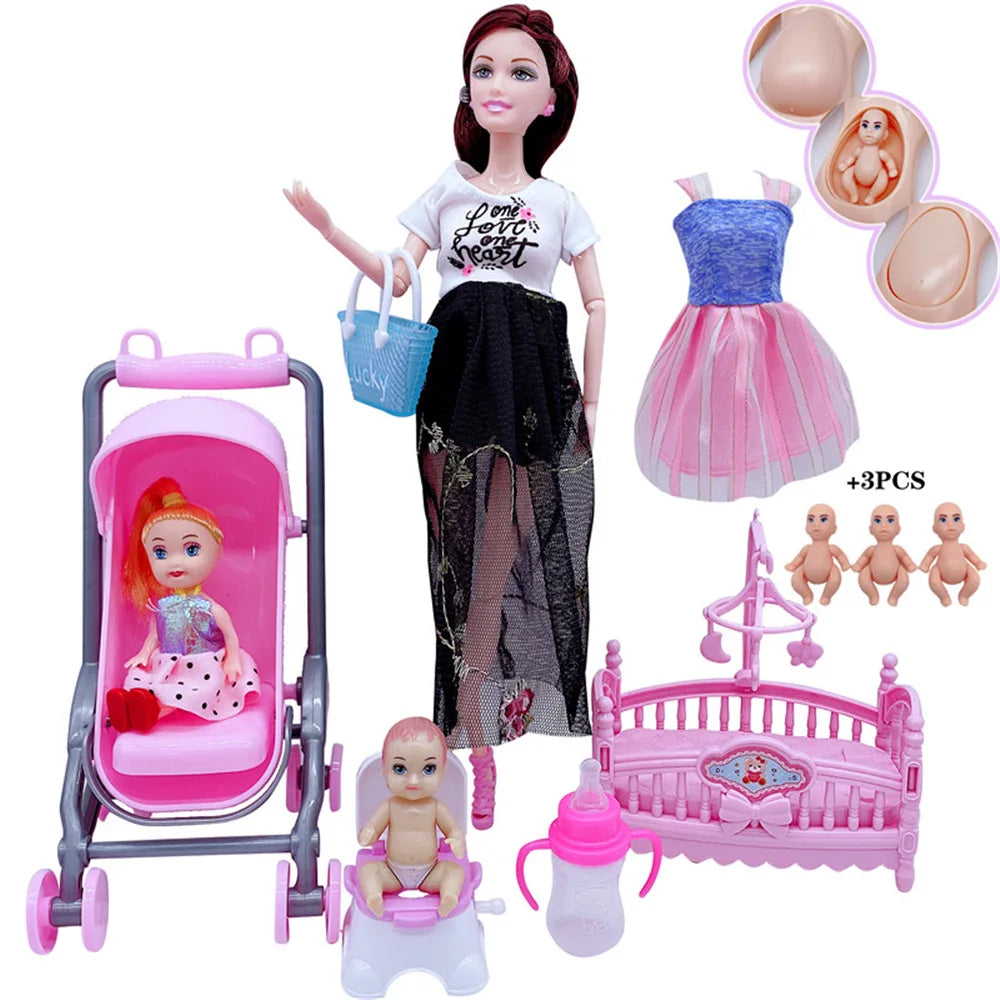 Coffret poupée enceinte - variante chambre noire