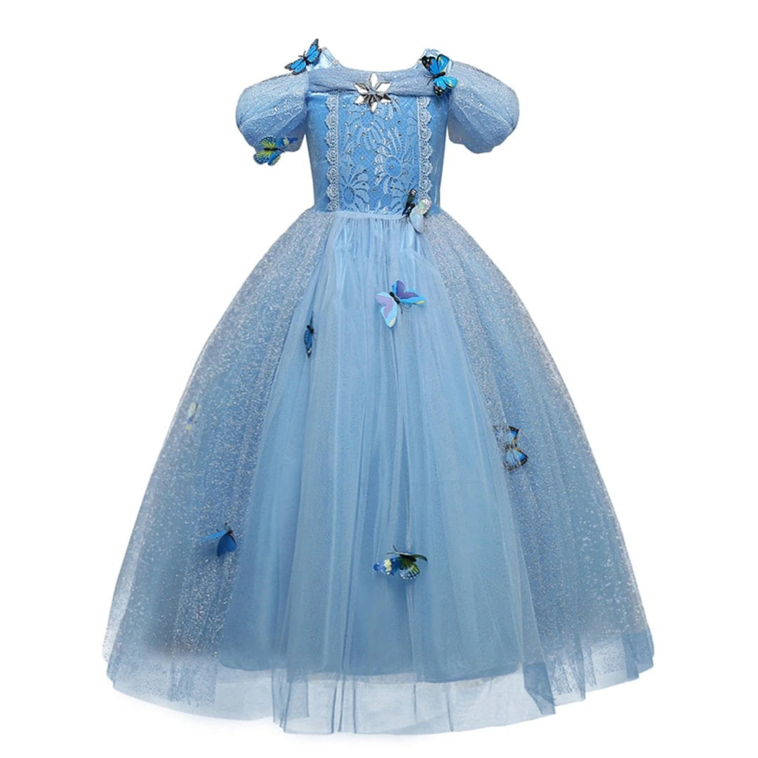 Robe de princesse papillon bleue seule, sans accessoires