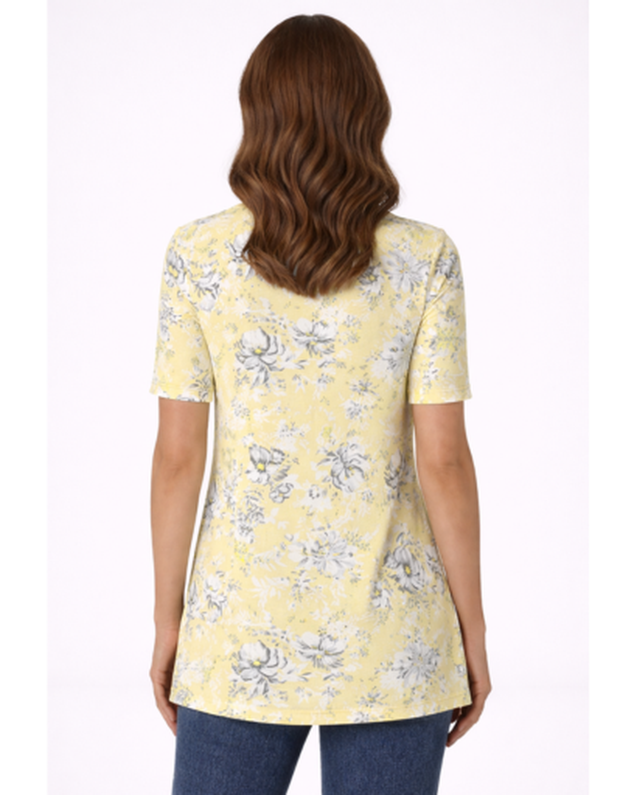 Blouse fluide femme – Imprimé floral léger et respirant | Top col en V boutonné