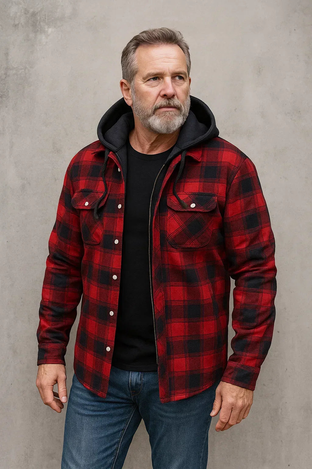 Veste en mélange de laine homme, coloris Rouge