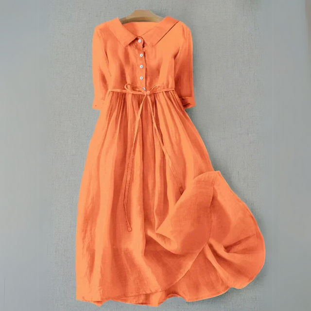 Robe Maxi Femme en Coton Léger – Coupe Relax Respirante, Grande Taille