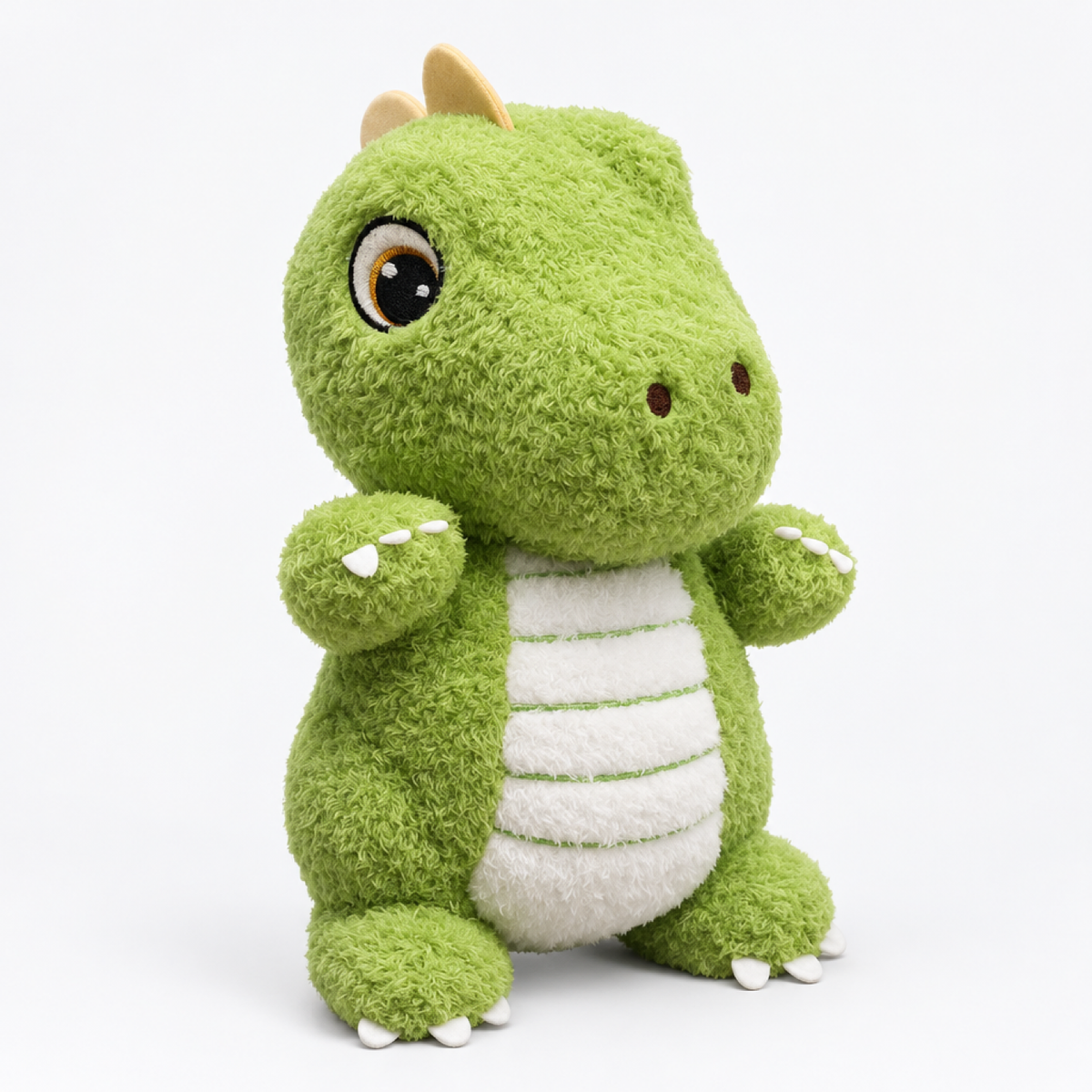 Grande peluche dinosaure verte 45 cm pour chambre d'enfant