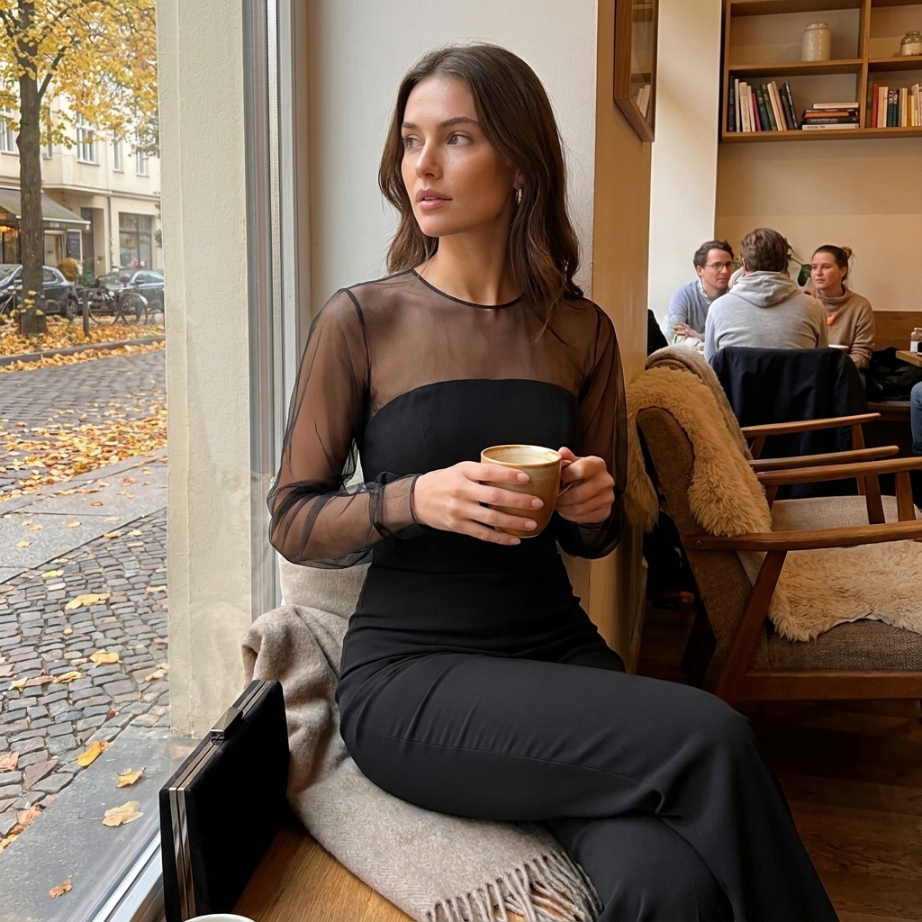 Combinaison Femme lgante Coupe Palazzo Fluide Jambe Large Jumpsuit porte en automne