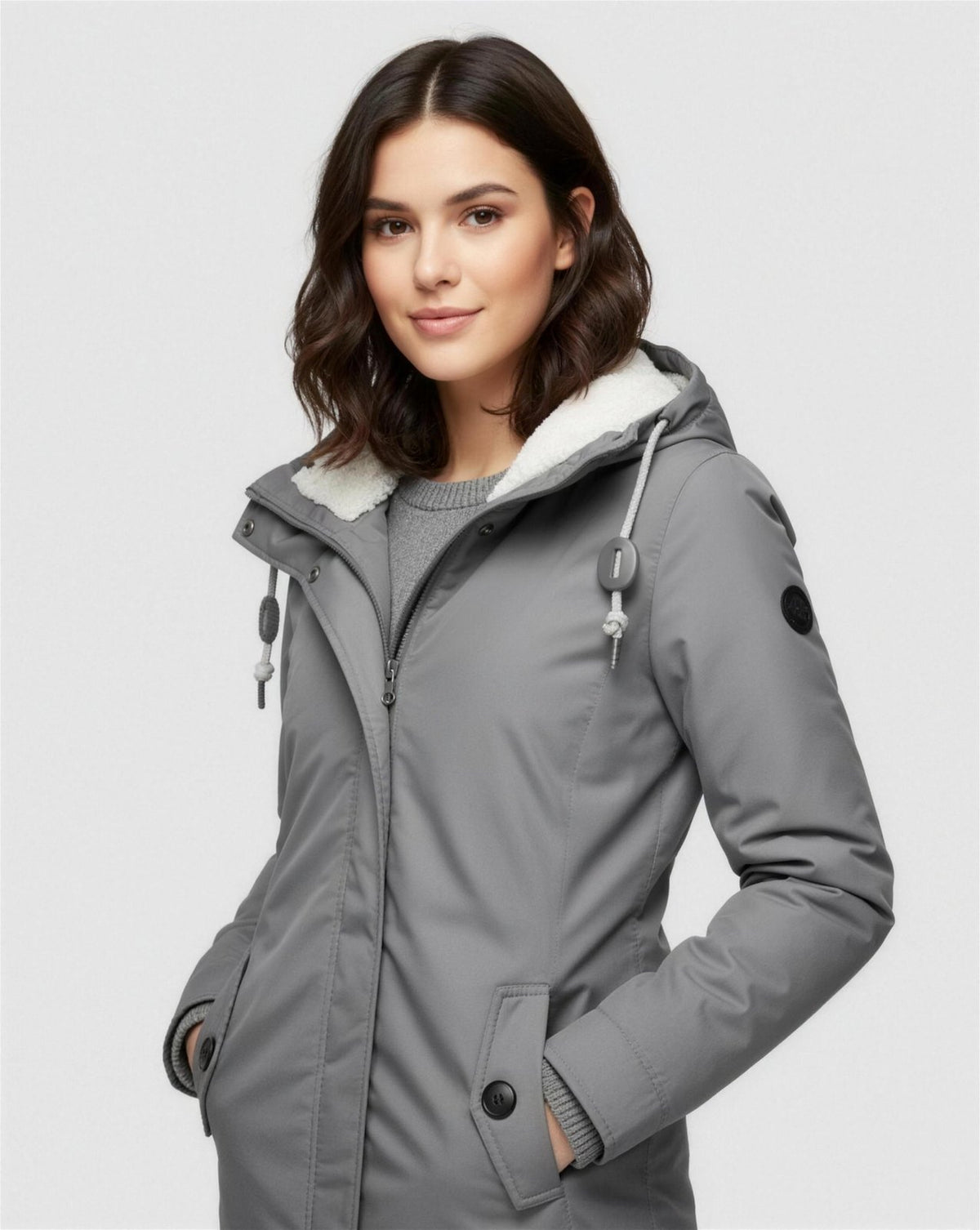 Manteau hiver femme gris