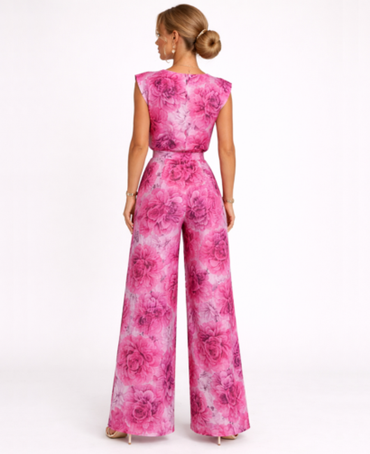 Combinaison pantalon femme – élégance fluide taille haute & jambe large | jumpsuit plissée