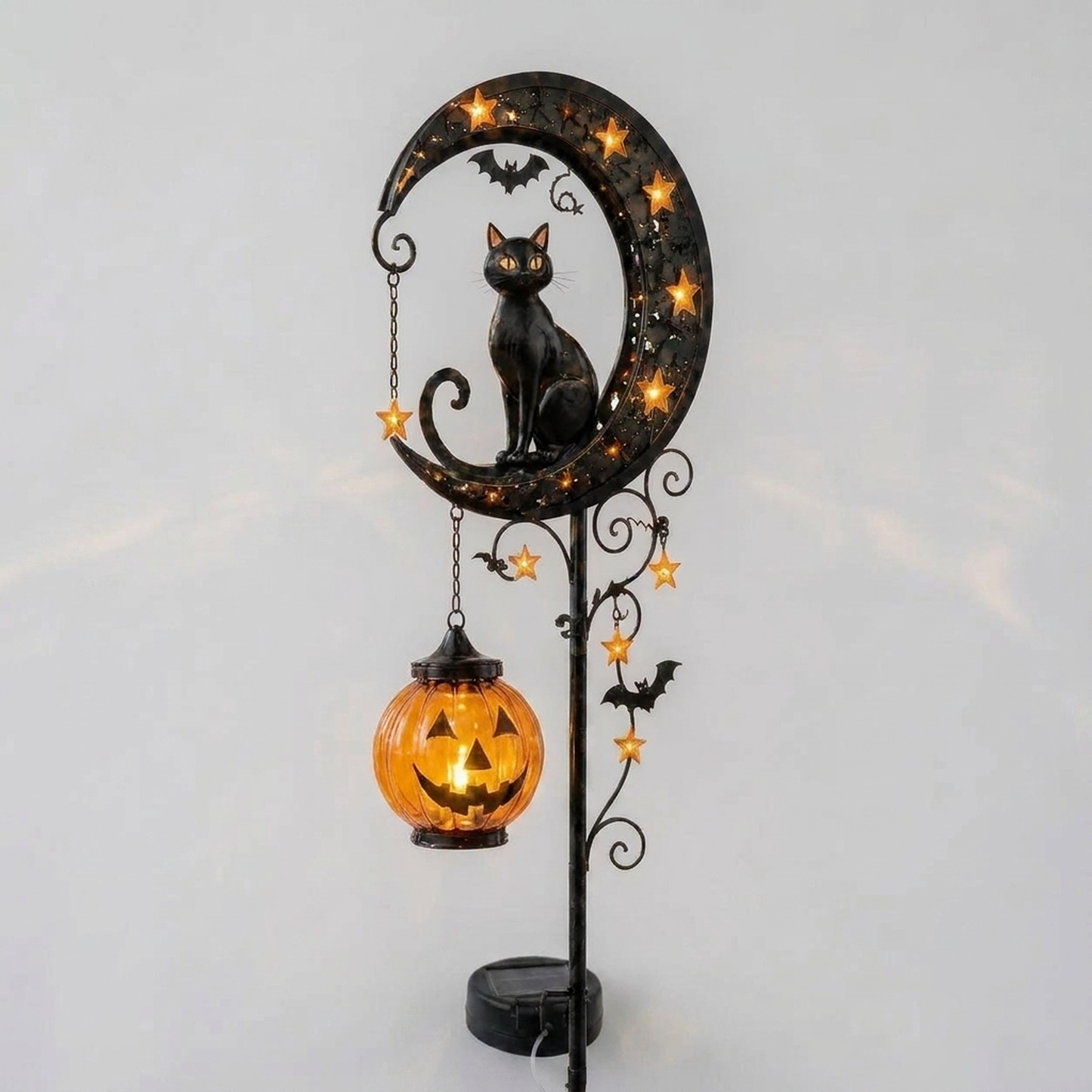 Piquet de jardin Halloween, style Citrouille en Haut