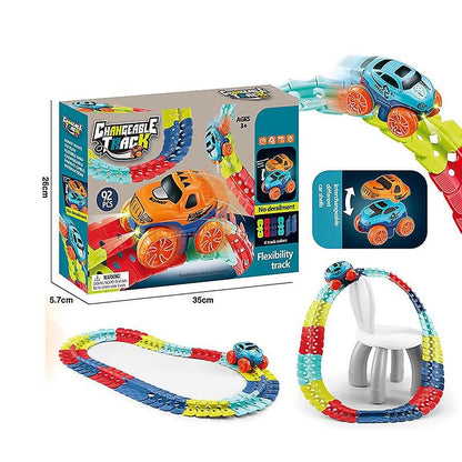 Circuit de voitures flexible, coffret de 92 pièces – 2,2 mètres