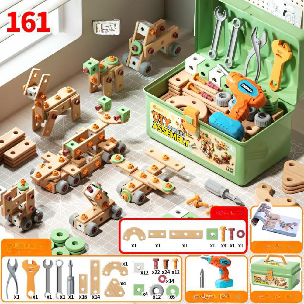 Coffret d'outils de construction, version 161 pièces