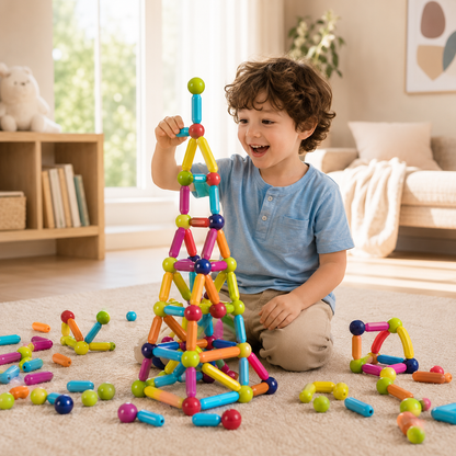 Set de tuiles magnétiques de construction pour enfants