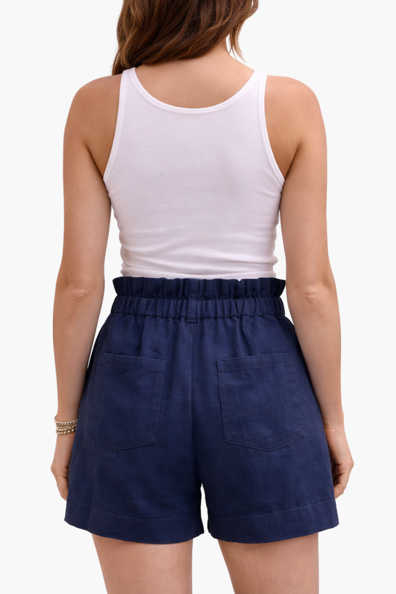 Short Lin Femme – Taille Haute & Ceinture Nouée, Coupe Fluide Style Bohème Estival