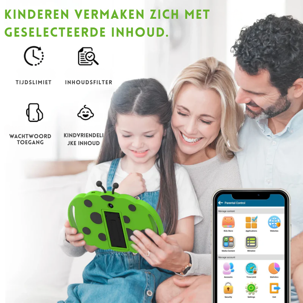 Tablette enfant, écran d'interface Android 13