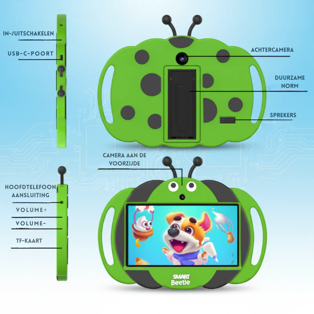 Tablette enfant, photo lifestyle avec accessoires