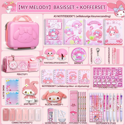 Coffret étude lapin mignon deluxe 1 avec valise à roulettes