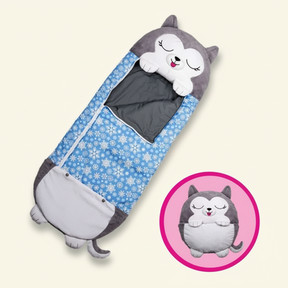 Sac de couchage enfant motif husky