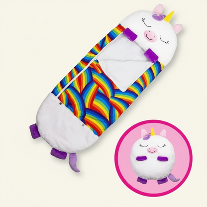 Sac de couchage enfant motif licorne blanche