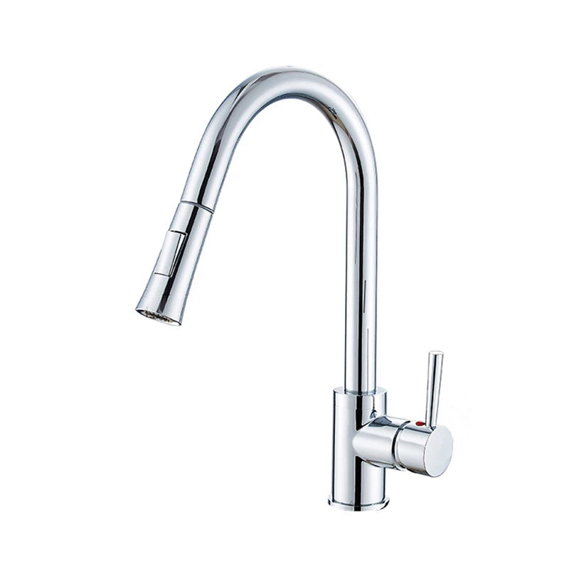 Mitigeur de cuisine chrome, vue complète