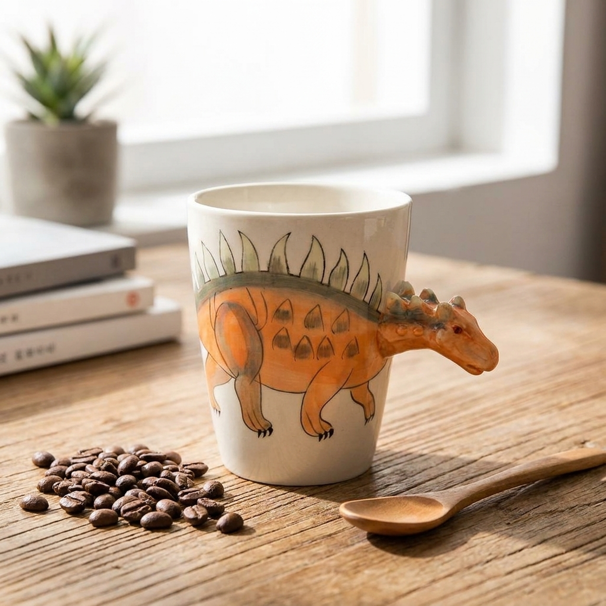 Mug dinosaure Ankylosaure peint à la main
