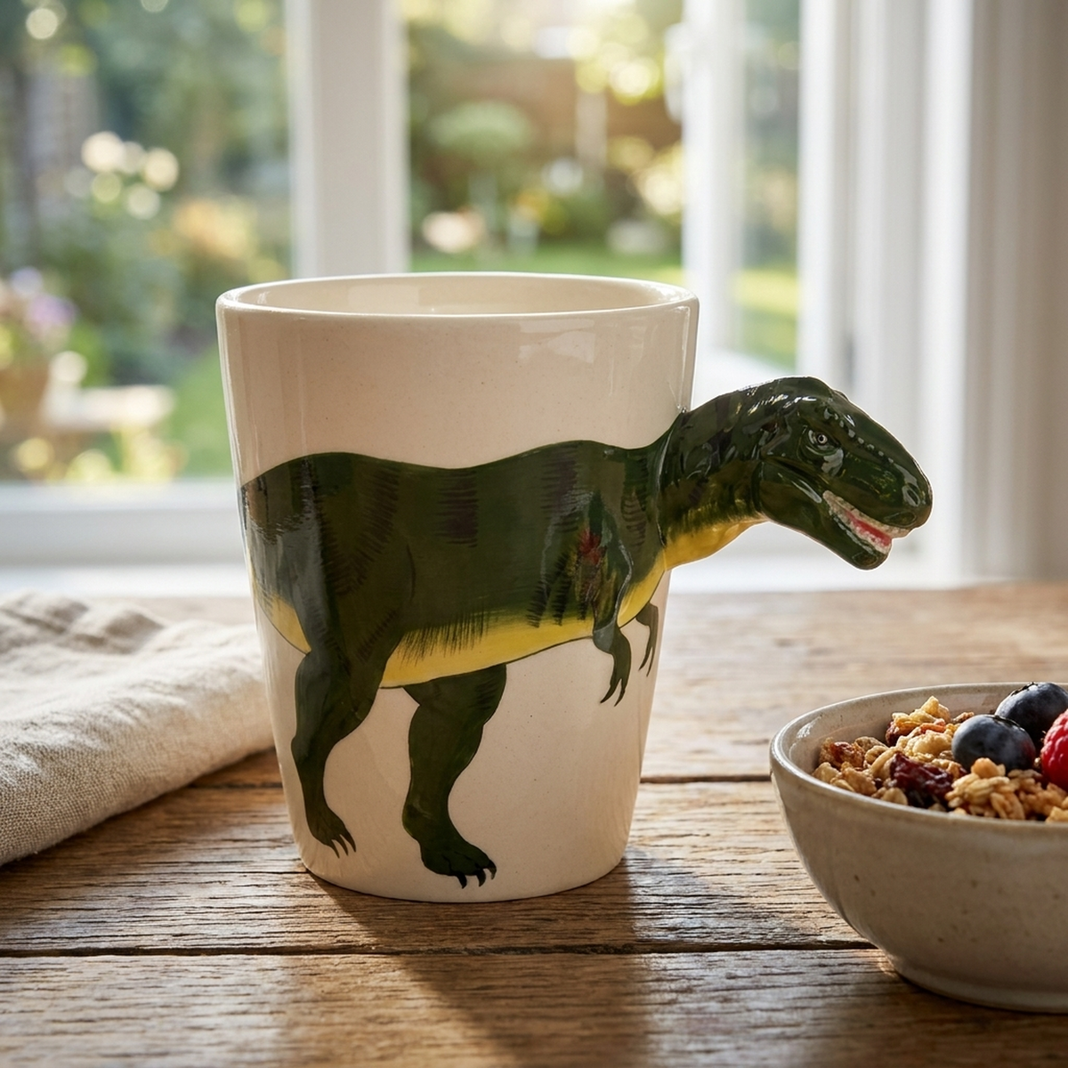 Mug dinosaure Tyrannosaure Rex peint à la main