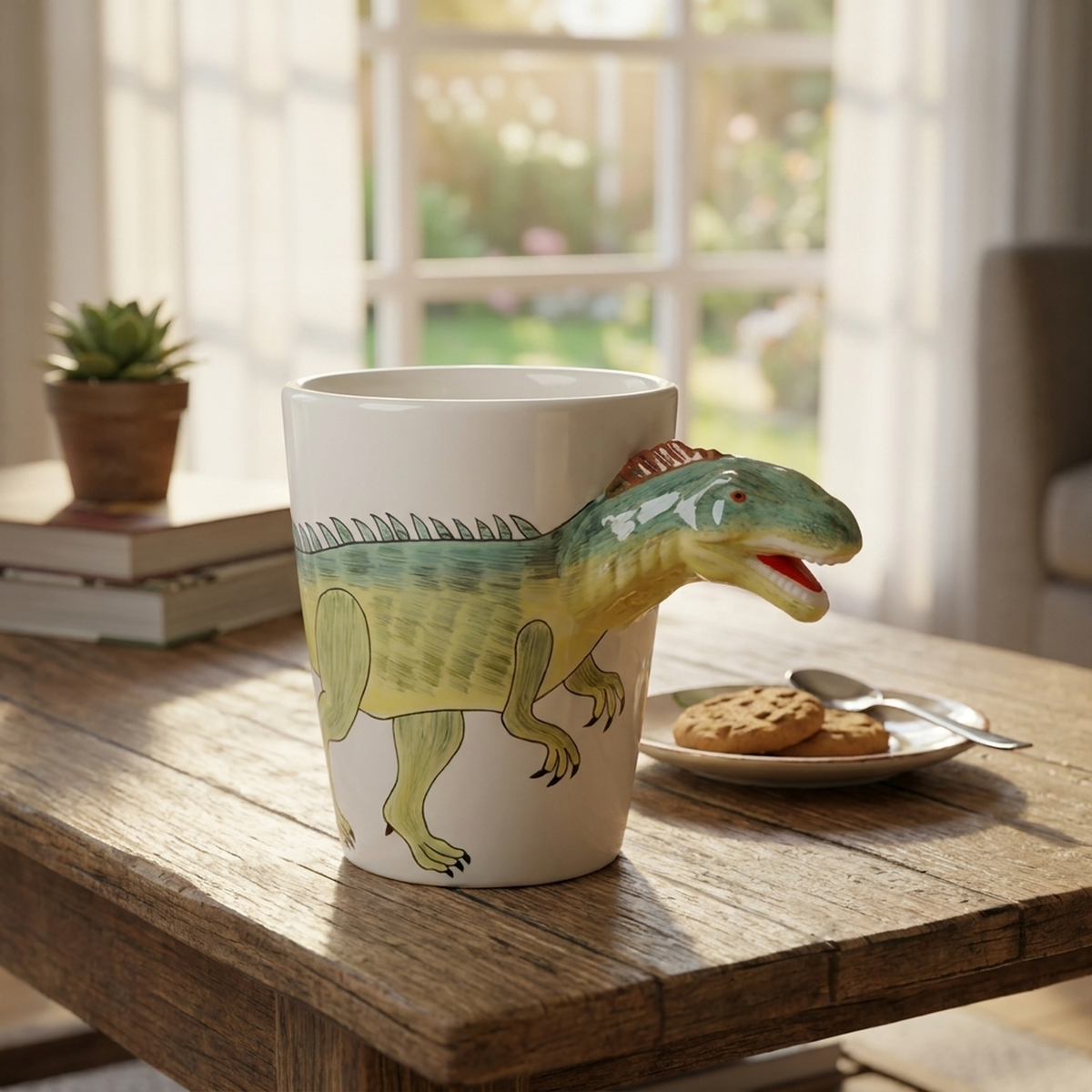 Mug dinosaure Allosaure peint à la main