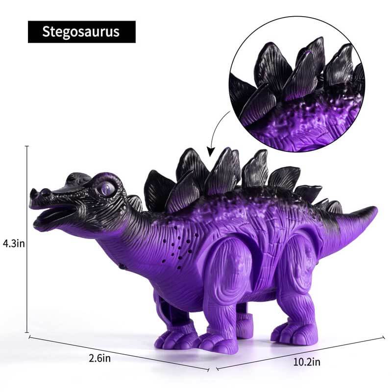 Dinosaure marcheur Stégosaure, dimensions 26 × 6,6 × 11 cm