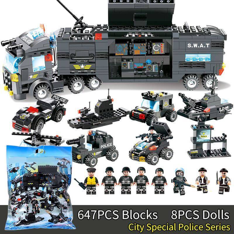 Emballage du set City SWAT Séries, 647 pièces, avec 8 figurines