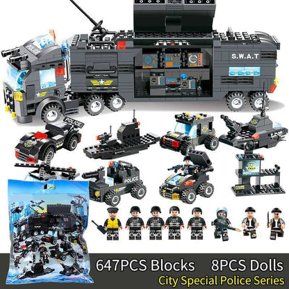 Emballage du set City SWAT Séries, 647 pièces, avec 8 figurines