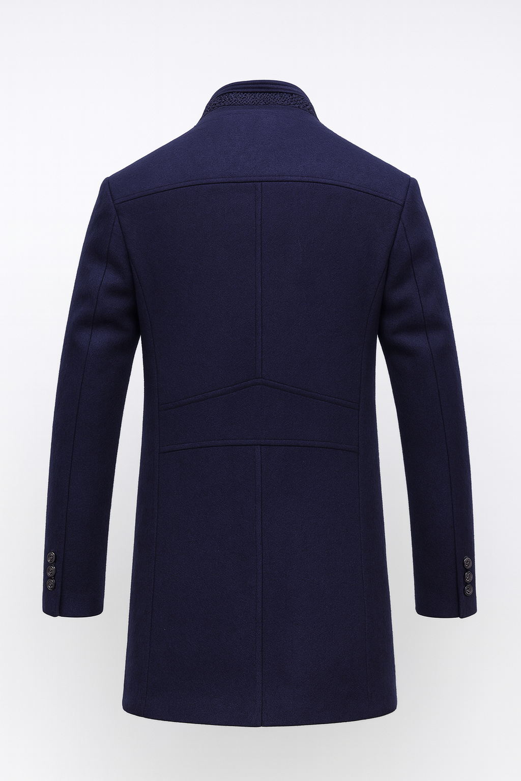 Manteau en polyester pour homme avec col montant
