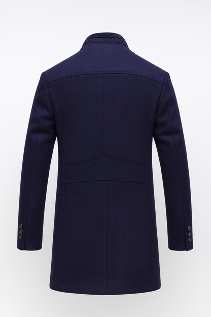 Manteau en polyester pour homme avec col montant