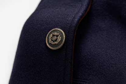Manteau en polyester pour homme avec col montant