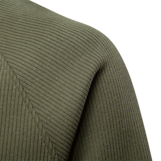 Pull en polyester avec fermeture éclair quart de tour pour homme