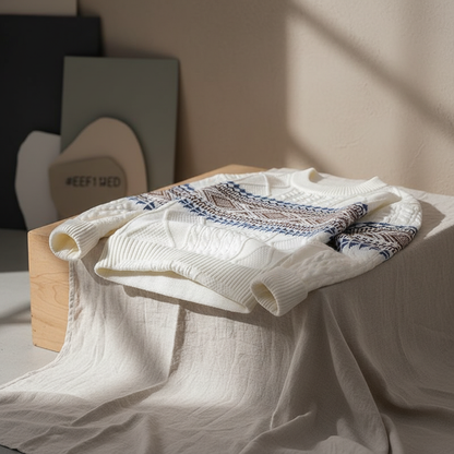 Pullover en polyester avec motif hivernal – vue 6