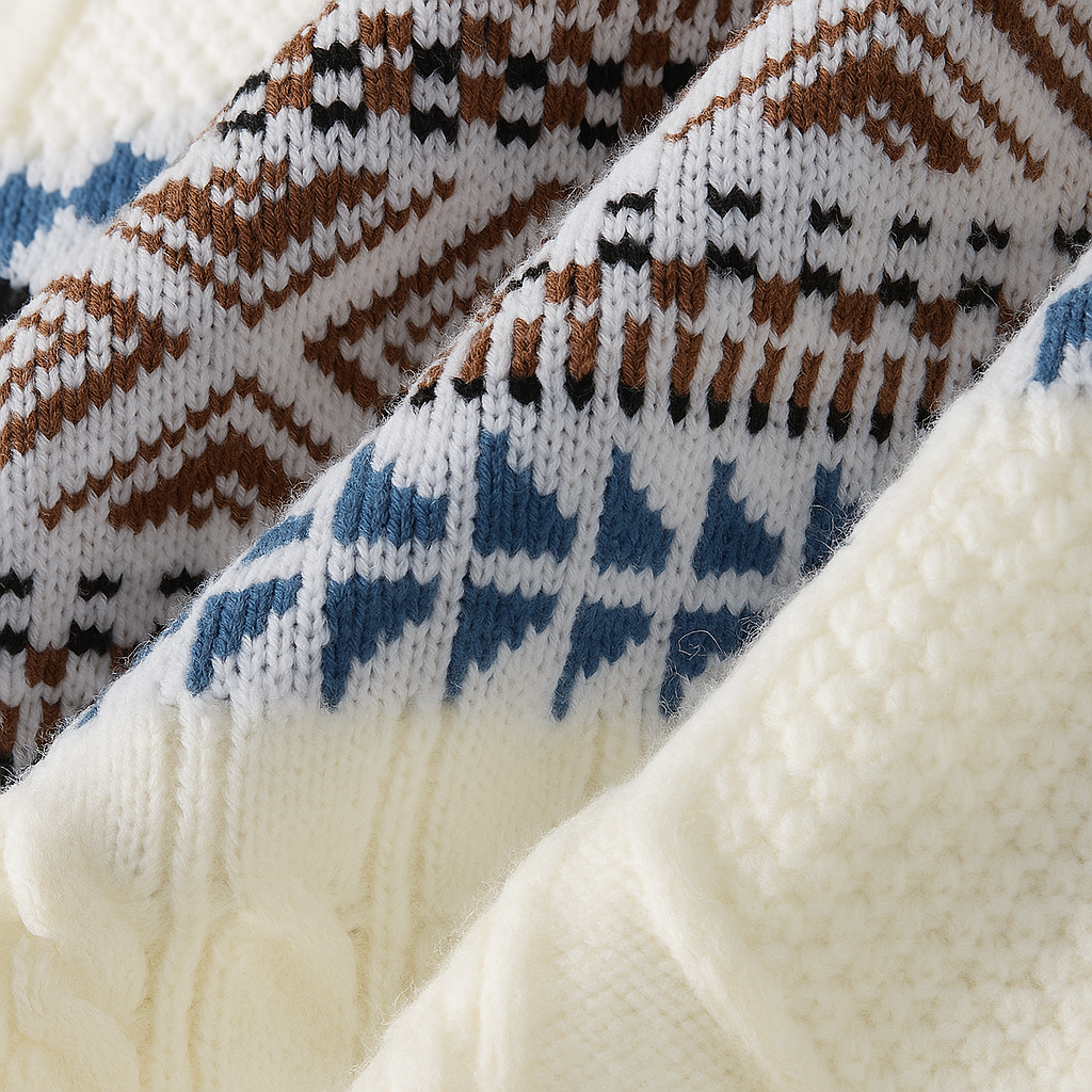 Pullover en polyester avec motif hivernal – vue 7