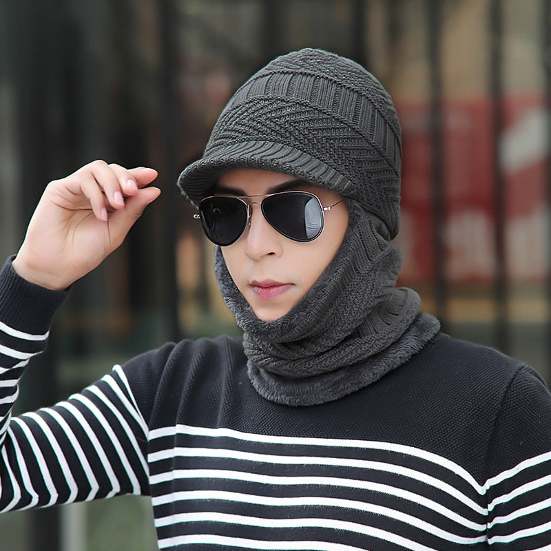Bonnet Hivernal Multifonction 3-en-1 avec Protection Visage et Cou