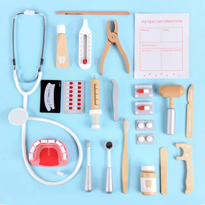 Coffret docteur et dentiste pour enfants, enfant jouant au docteur