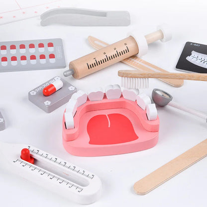 Coffret docteur et dentiste pour enfants, accessoires du set Dentiste Bleu