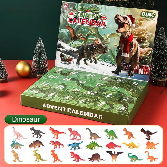 Calendrier de l'Avent Dinosaure, 24 jours, figurines classiques
