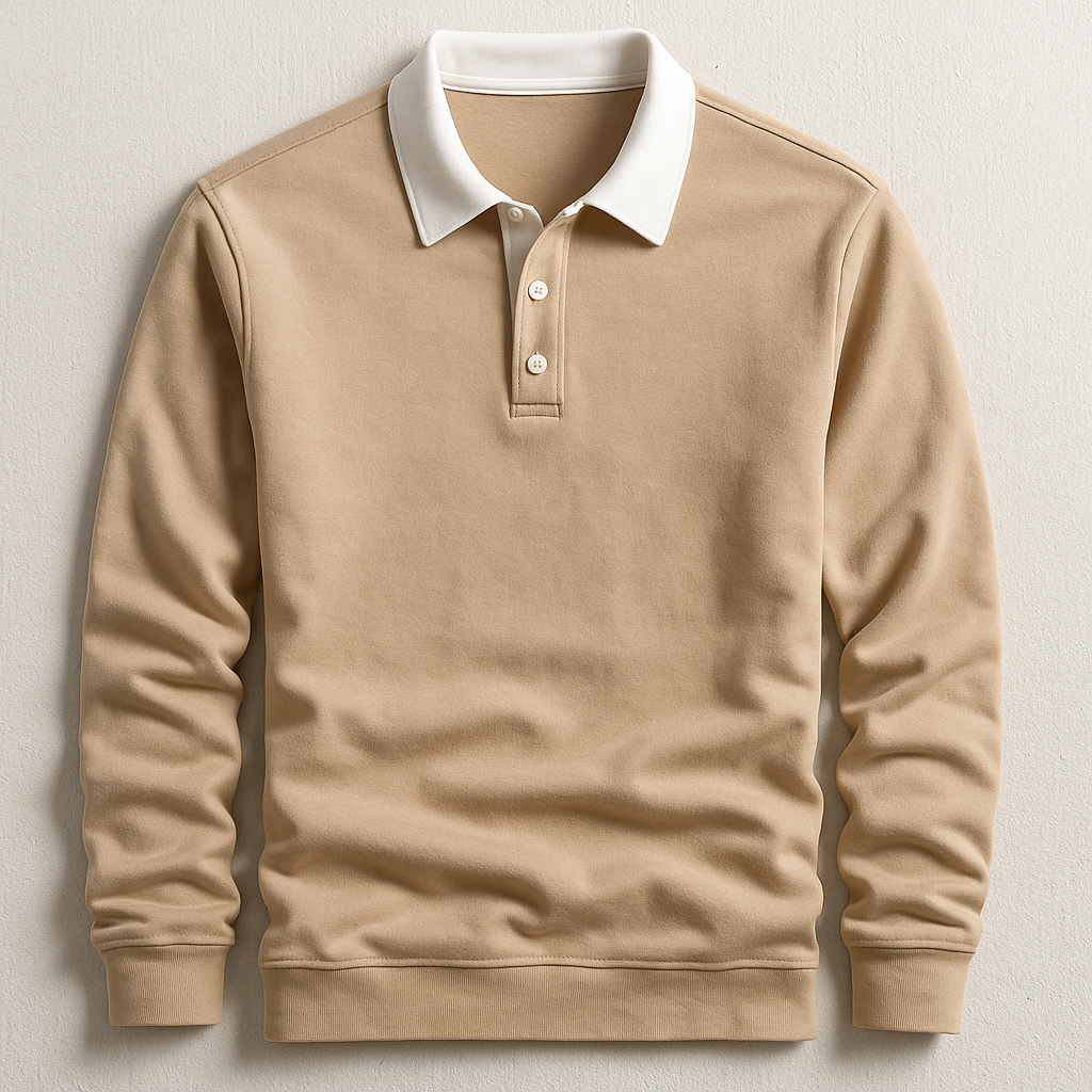 Polo en Coton et Maille Jersey - Col Rétro Contrasté