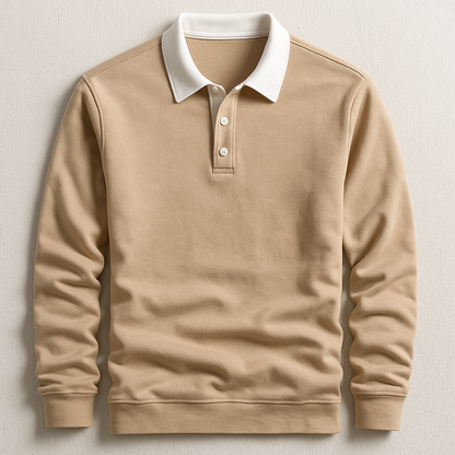 Polo en Coton et Maille Jersey - Col Rétro Contrasté