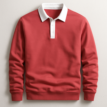 Polo en Coton et Maille Jersey - Col Rétro Contrasté