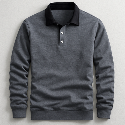 Polo en Coton et Maille Jersey - Col Rétro Contrasté