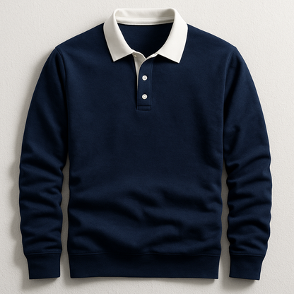 Polo en Coton et Maille Jersey - Col Rétro Contrasté