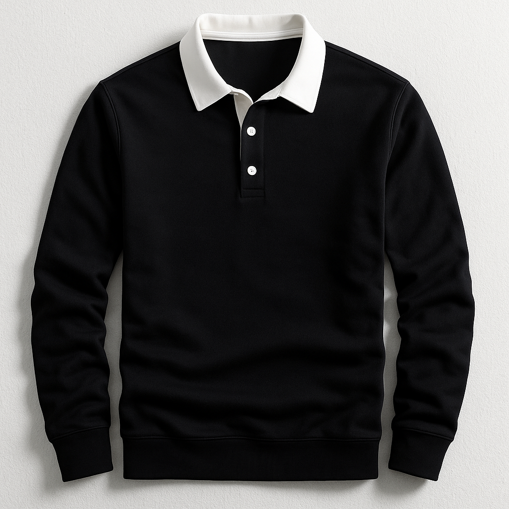 Polo en Coton et Maille Jersey - Col Rétro Contrasté