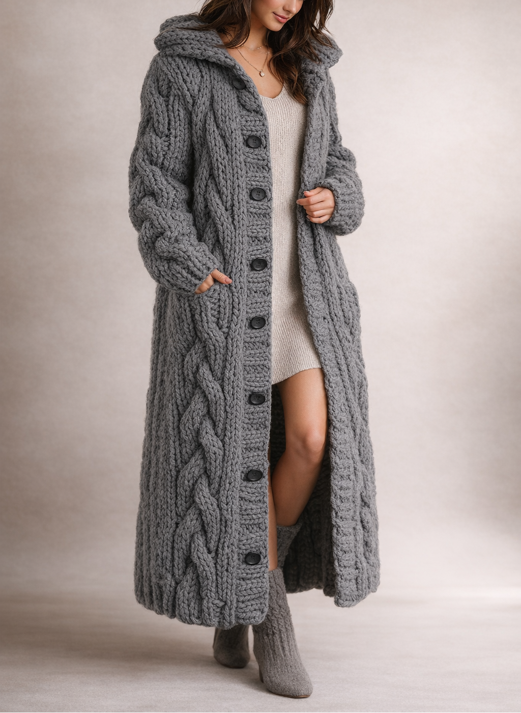 Manteau Élégant et Confortable avec Couverture de Ventre