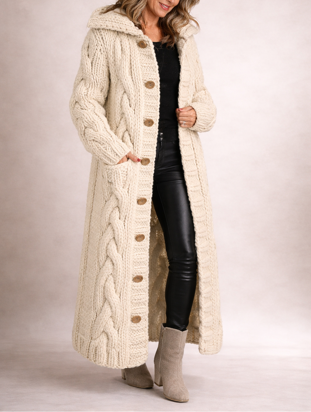 Manteau Élégant et Confortable avec Couverture de Ventre