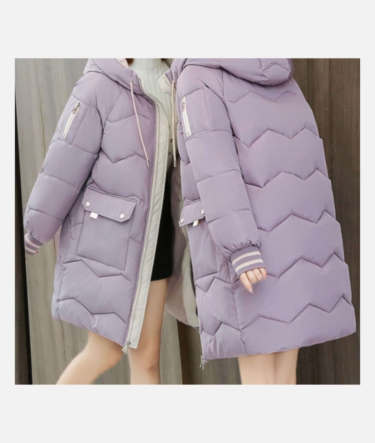 Manteau d'hiver pour femme avec capuchon